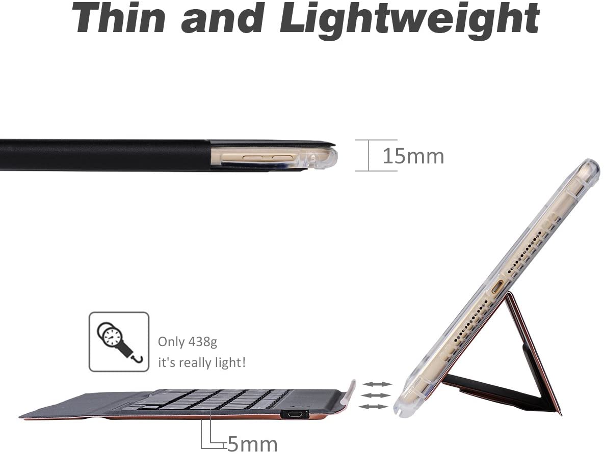 PU leather standing Wireless Bluetooth Keyboard case For iPad